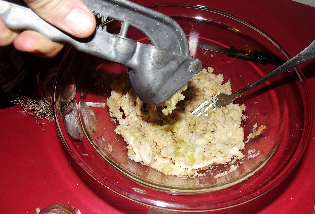 Garlic Press, Stainless Steel with Easy Squeeze Handle
